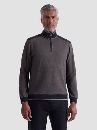 Bugatchi - Chandail col zip de coton et modal