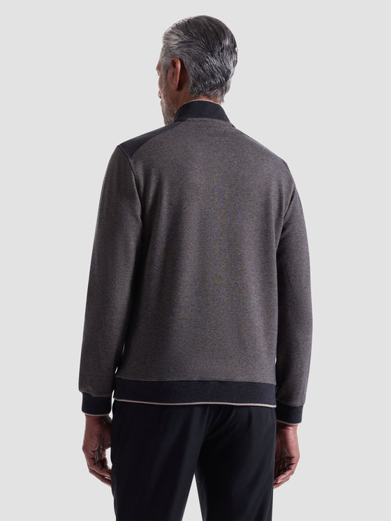 Bugatchi - Chandail col zip de coton et modal