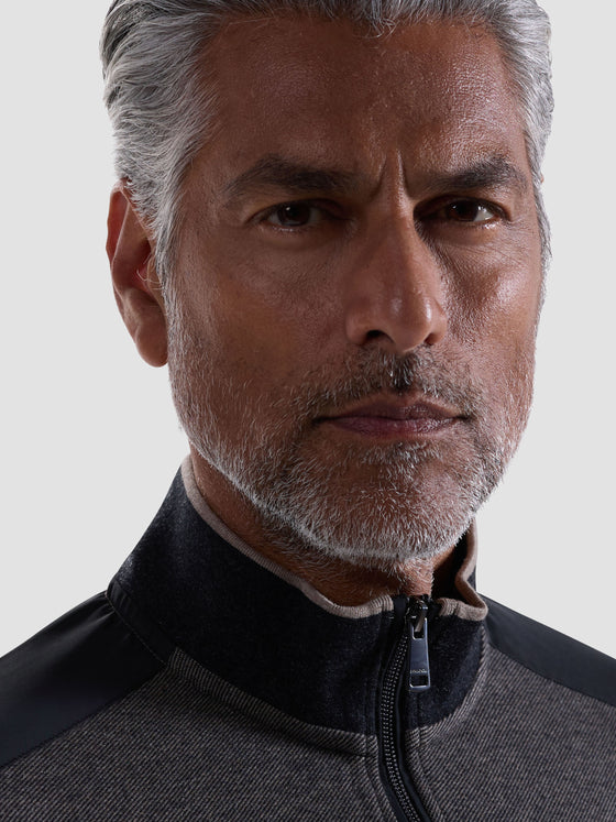 Bugatchi - Chandail col zip de coton et modal