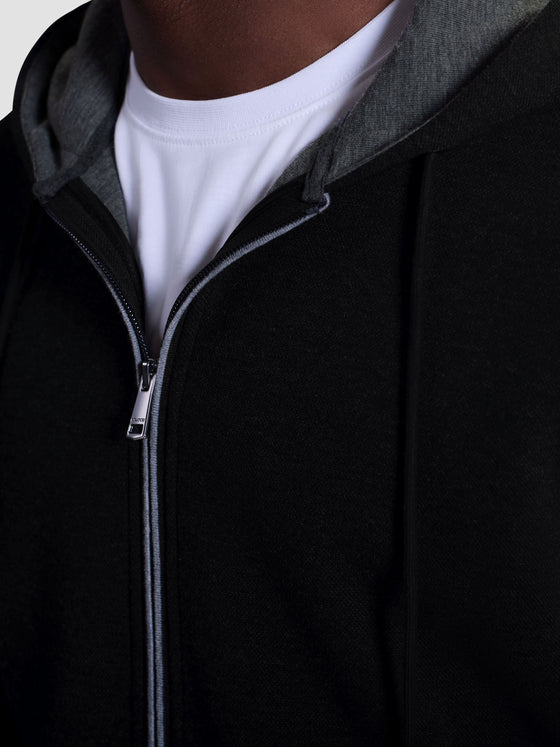 Bugatchi - Cardigan zip à capuchon