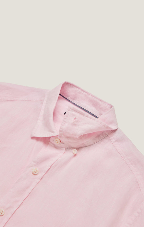 34 Heritage - Linen Chambray Shirt Pink