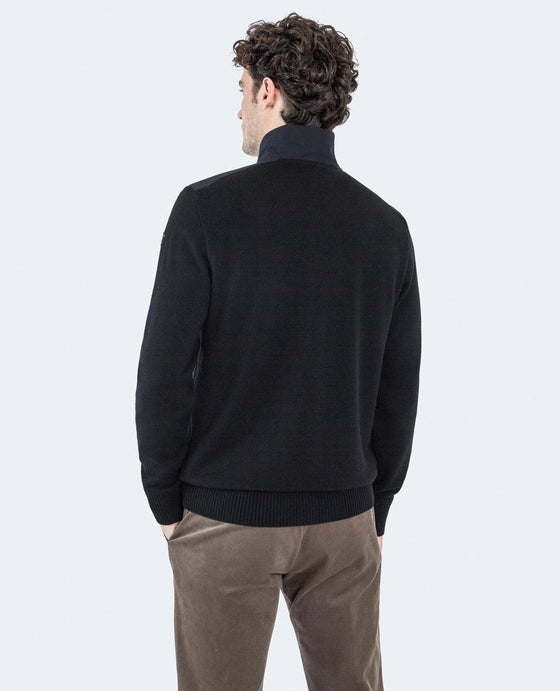 Paul & Shark - Col zip de laine avec appliqués de nylon - LE CAPITAINE D'A BORD