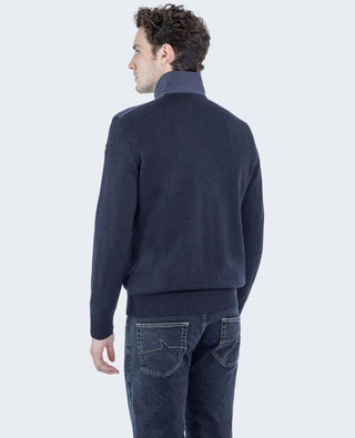 Paul & Shark - Col zip de laine avec appliqués de nylon - LE CAPITAINE D'A BORD