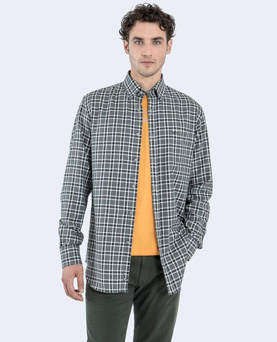 Paul & Shark - Chemise de flanelle de coton à carreaux - LE CAPITAINE D'A BORD