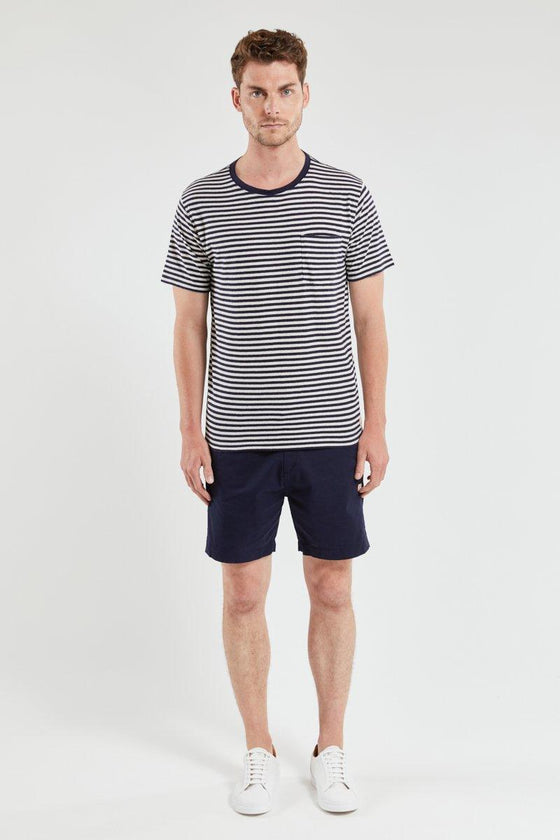 Armor-Lux - T-shirt rayé Heritage coton et lin - LE CAPITAINE D'A BORD