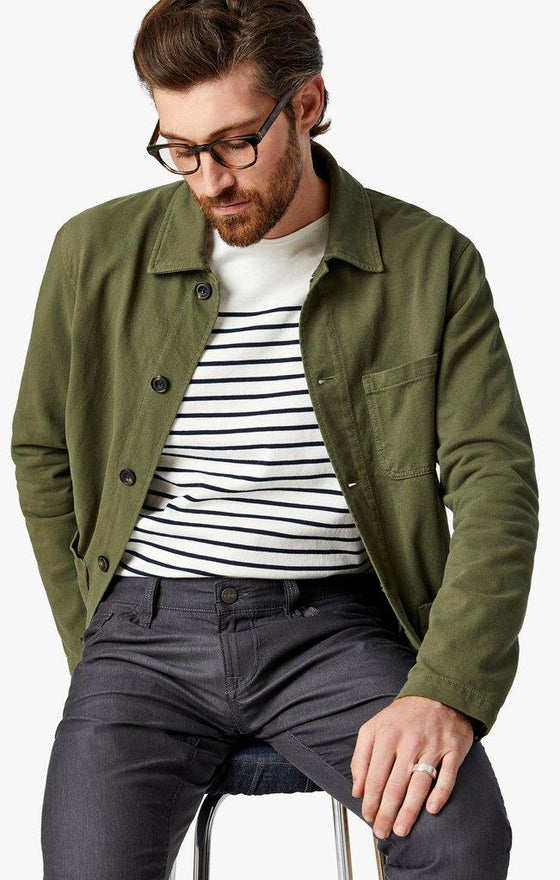 34 heritage - Cool Antracite Reversed Twill - LE CAPITAINE D'A BORD