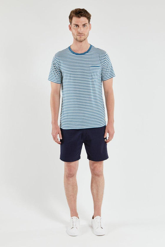 Armor-Lux - T-shirt rayé Heritage coton et lin - LE CAPITAINE D'A BORD