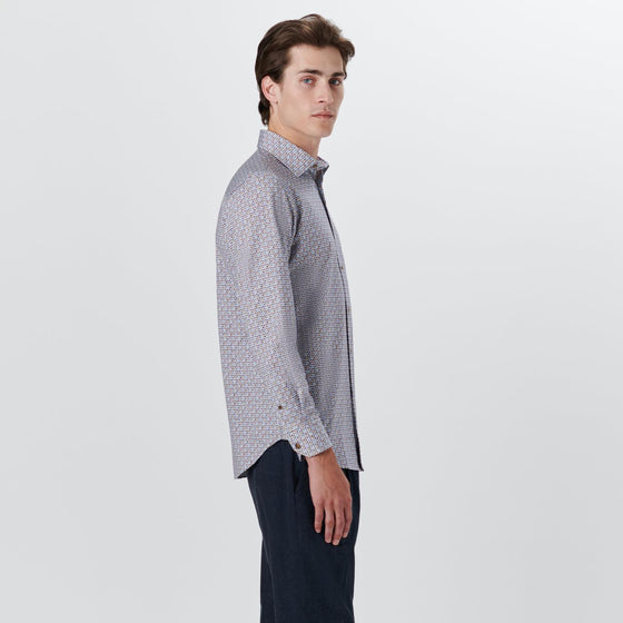 Bugatchi - Chemise manches longues à pois OoohCotton® - LE CAPITAINE D'A BORD