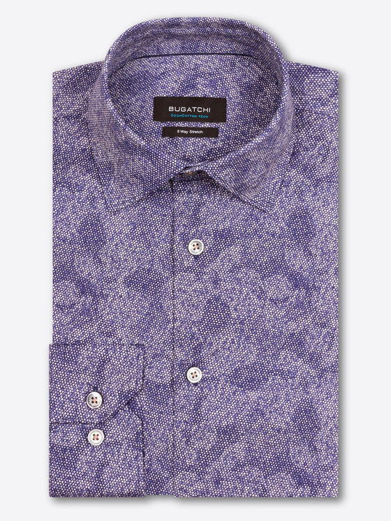 Bugatchi - Chemise manches longues à pois OoohCotton® - LE CAPITAINE D'A BORD