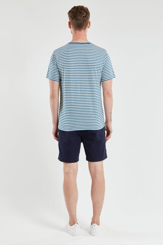 Armor-Lux - T-shirt rayé Heritage coton et lin - LE CAPITAINE D'A BORD