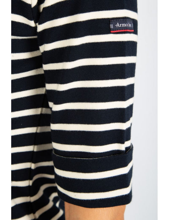 Armor-Lux - Cancale - Marinière bretonne manches 3/4 (plusieurs couleurs disponibles) - LE CAPITAINE D'A BORD