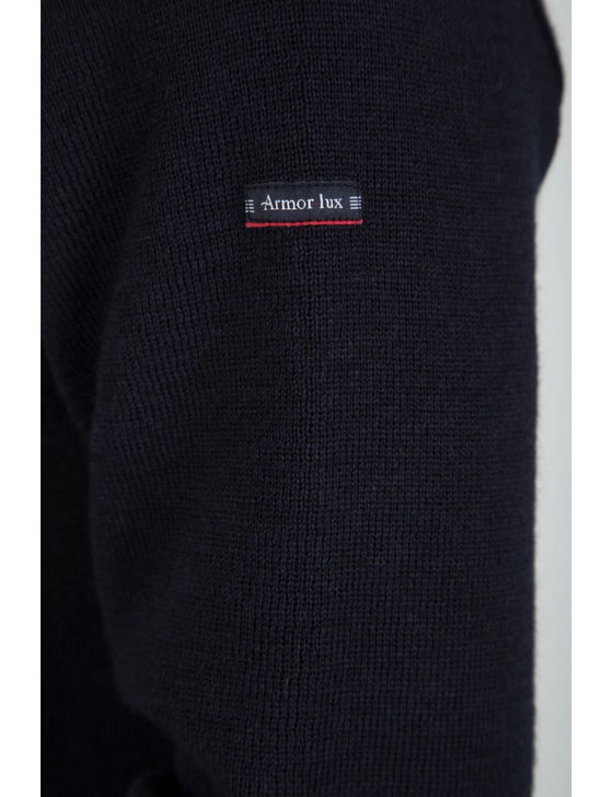 Armor-Lux - Fouesnant - Pull de laine marin uni (plusieurs couleurs disponibles) - LE CAPITAINE D'A BORD