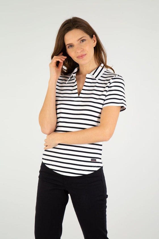 Armor-Lux - Quille - Polo à rayures de coton épais manches courtes - LE CAPITAINE D'A BORD