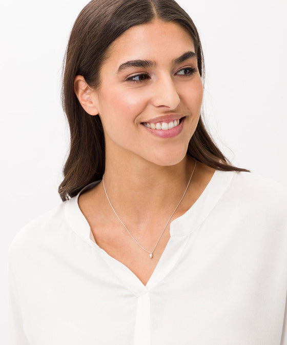 BRAX - Cila - Blouse manches courtes de coton/modal - LE CAPITAINE D'A BORD