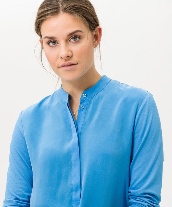 BRAX - Clarissa - Blouse de viscose à col mao - LE CAPITAINE D'A BORD