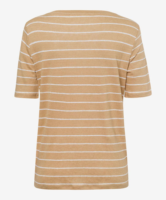 BRAX - Colletta - T-shirt rayé de lin - LE CAPITAINE D'A BORD