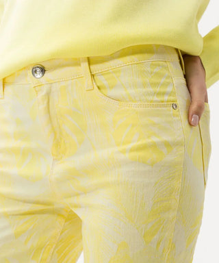 BRAX - Shakira Sun - Pantalon coton floral Free to Move - LE CAPITAINE D'A BORD