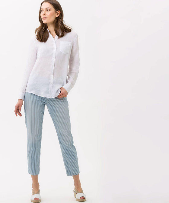 BRAX - Victoria - Blouse unie de lin - LE CAPITAINE D'A BORD