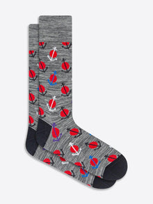  Bugatchi - Bas de coton mercerisé pois et ancres - LE CAPITAINE D'A BORD