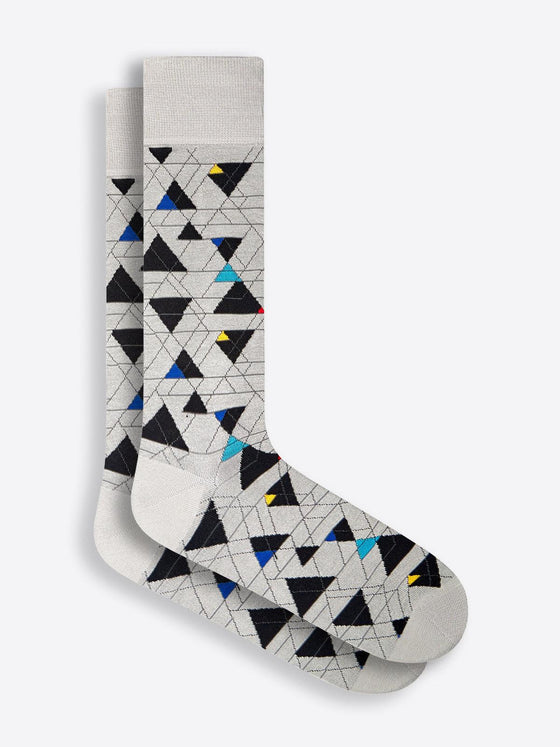 Bugatchi - Bas de coton mercerisé triangles - LE CAPITAINE D'A BORD