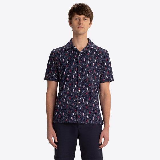 Bugatchi - Chemise Cole Ooohcottom Camp imprimé voiliers - LE CAPITAINE D'A BORD