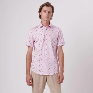 Bugatchi - Chemise manches courtes palmiers et ananas OOOHCOTTON© - LE CAPITAINE D'A BORD