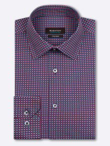  Bugatchi - Chemise manches longues avec carrés OoohCotton® - LE CAPITAINE D'A BORD