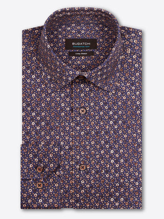 Bugatchi - Chemise manches longues avec disques OoohCotton® - LE CAPITAINE D'A BORD