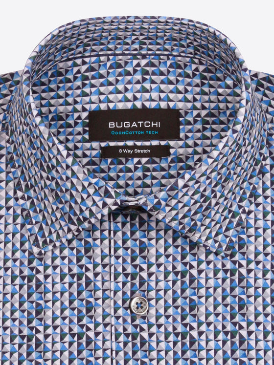 Bugatchi - Chemise manches longues avec triangles OoohCotton® - LE CAPITAINE D'A BORD