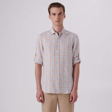  Bugatchi - Julian - Chemise manches longues de lin à carreaux - LE CAPITAINE D'A BORD