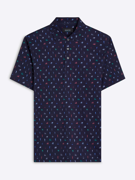 Bugatchi - Victor - Polo manches courtes carts et golfeurs OOOHCOTTON© - LE CAPITAINE D'A BORD