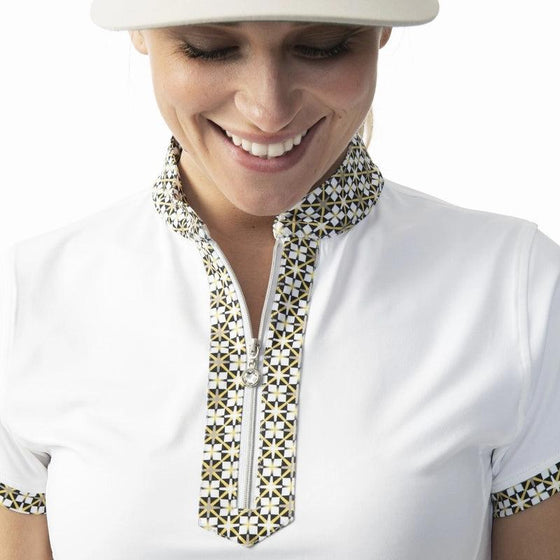 Daily Sports - Olivia Mesh Short Sleeve Polo Shirt - LE CAPITAINE D'A BORD