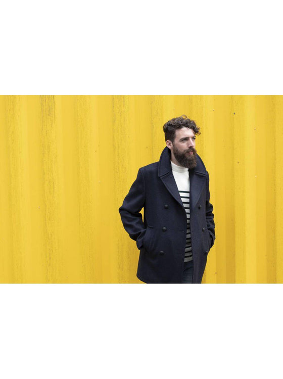 Dalmard Marine - Oslo - Caban de laine pour homme - Marine - LE CAPITAINE D'A BORD