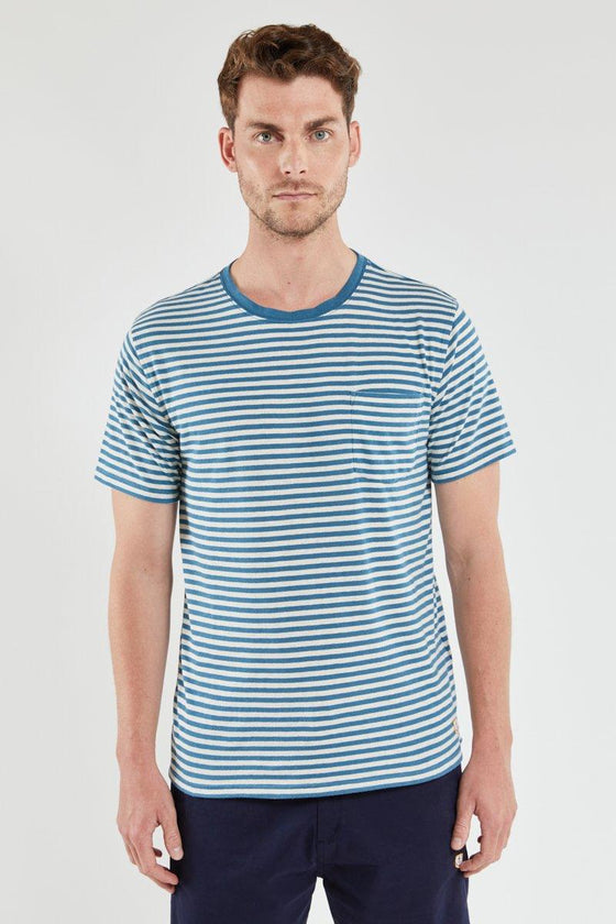 Armor-Lux - T-shirt rayé Heritage coton et lin - LE CAPITAINE D'A BORD