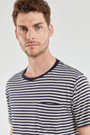 Armor-Lux - T-shirt rayé Heritage coton et lin - LE CAPITAINE D'A BORD