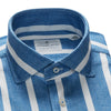 Emanuel Berg - Byron - Chemise manches longues rayée Albini 4Flex - Modern Fit - Bleu - LE CAPITAINE D'A BORD