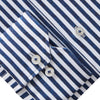 Emanuel Berg - Byron - Chemise rayée manches longues Albini 4Flex - Modern Fit - Marine/Blanc - LE CAPITAINE D'A BORD
