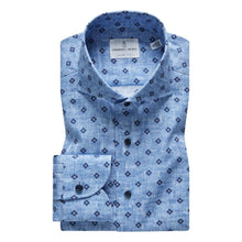  Emanuel Berg - Harvard - Chemise florale manches longues 100% coton - Modern Fit - Bleu - LE CAPITAINE D'A BORD