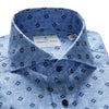 Emanuel Berg - Harvard - Chemise florale manches longues 100% coton - Modern Fit - Bleu - LE CAPITAINE D'A BORD
