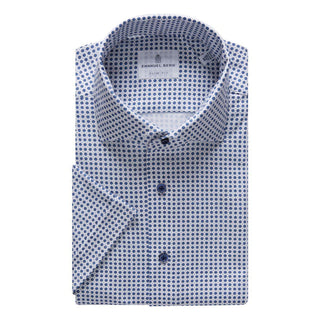 Emanuel Berg - Pablo - Chemise manches courtes Premium Jersey Knit - Modern Fit - Off White - LE CAPITAINE D'A BORD