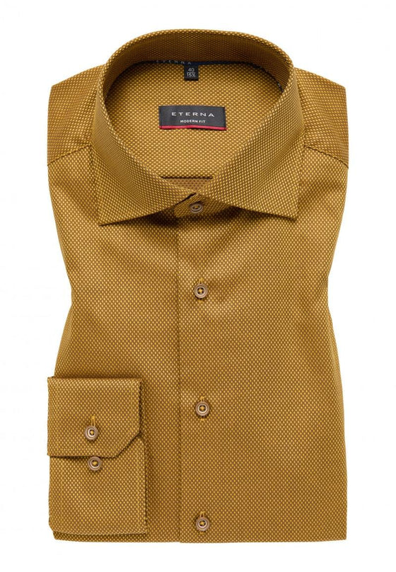 ETERNA - Chemise manches longues texture dobby Modern Fit - LE CAPITAINE D'A BORD
