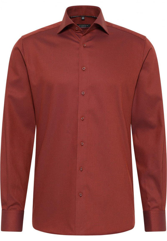ETERNA - Chemise manches longues texture dobby Modern Fit - LE CAPITAINE D'A BORD