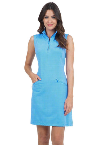 Ibkül - Mini Check Sleeveless Mock Neck Dress - 58754 - LE CAPITAINE D'A BORD