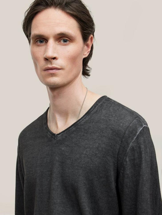 John Varvatos - Drew Chandail Col V de Coton et Soie - LE CAPITAINE D'A BORD