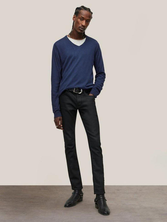 John Varvatos - Drew Chandail Col V de Coton et Soie - LE CAPITAINE D'A BORD