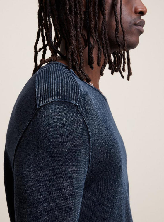 John Varvatos - Walter Chandail Col Rond de Coton Délavé - LE CAPITAINE D'A BORD