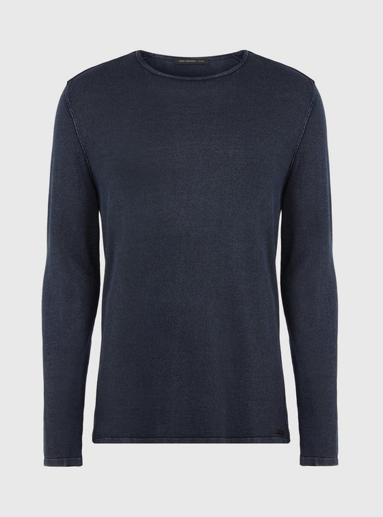 John Varvatos - Walter Chandail Col Rond de Coton Délavé - LE CAPITAINE D'A BORD