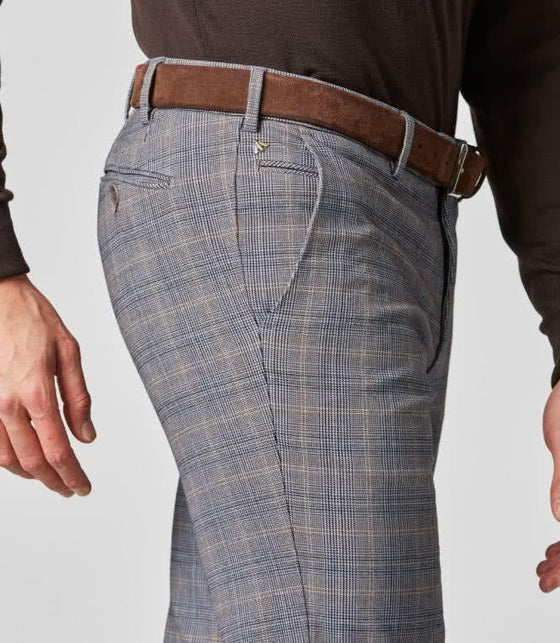 Meyer - Pantalon à carreaux coton exclusive Bonn 8579 - LE CAPITAINE D'A BORD