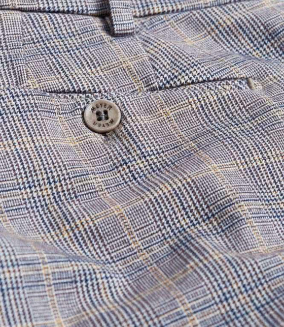 Meyer - Pantalon à carreaux coton exclusive Bonn 8579 - LE CAPITAINE D'A BORD