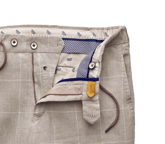 MMX - Pantalon de lin à carreaux Cervus 7321 - LE CAPITAINE D'A BORD